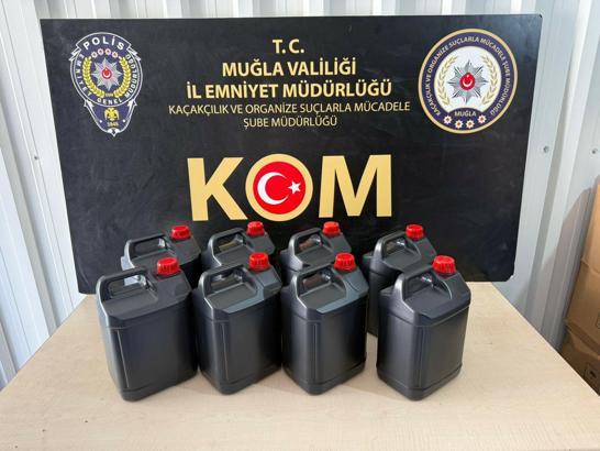 Muğla'da 475 litre etil alkol ele geçirildi