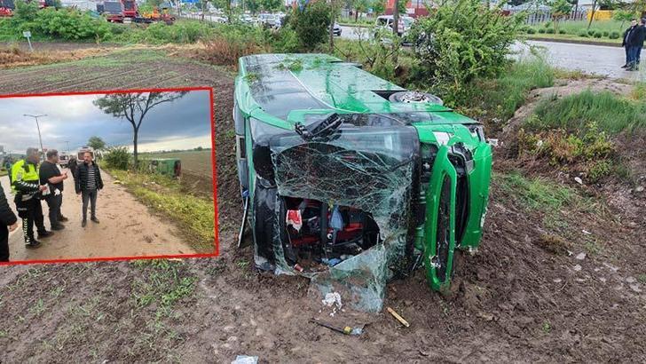 Çanakkale'de otobüs devrildi; 46 yaralı