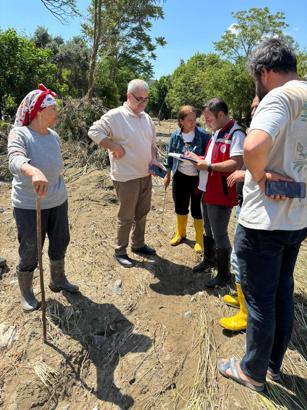 Hatay’da selin ardından temizlik ve hasar tespit çalışması
