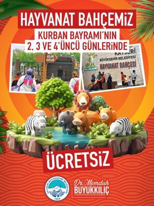 Kayseri Hayvanat Bahçesi bayramda ücretsiz olacak