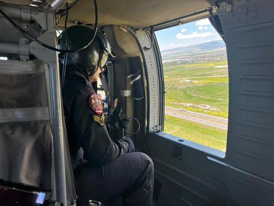 Ankara'da jandarmadan helikopter destekli trafik denetimi