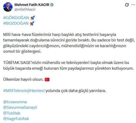 GÖKDOĞAN VE BOZDOĞAN, harp başlıklı atış testlerini tamamladı