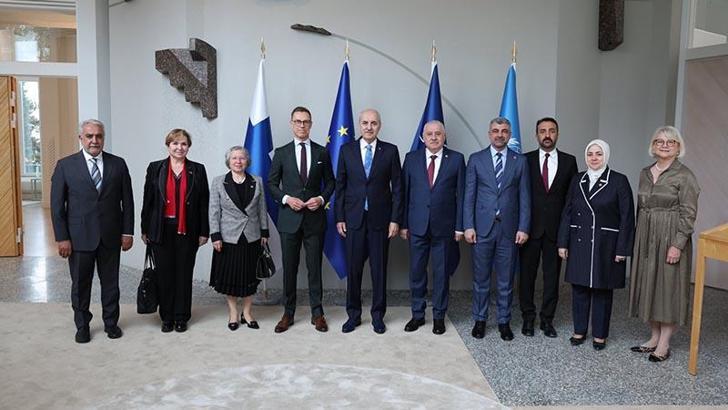 TBMM Başkanı Kurtulmuş, Finlandiya Cumhurbaşkanı Stubb tarafından kabul edildi