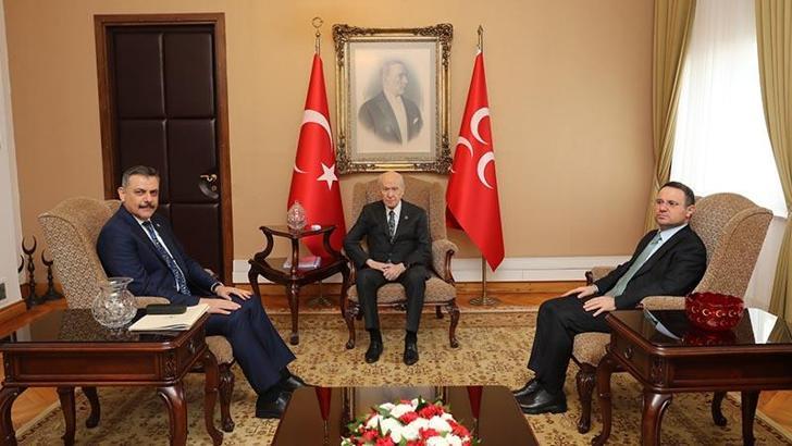 Bakanlar Çiftçi ve Gürlek, Bahçeli'yi ziyaret etti