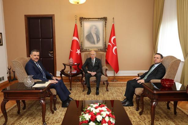 Bakanlar Çiftçi ve Gürlek, Bahçeli'yi ziyaret etti