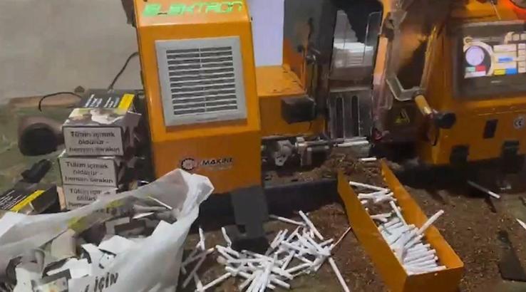 Kayseri’de 70 bin adet makaron ele geçirildi; 1 gözaltı