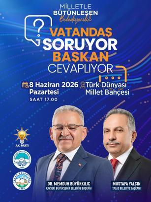 Başkan Büyükkılıç, ‘Vatandaş Soruyor, Başkan Cevaplıyor’ programına katılacak
