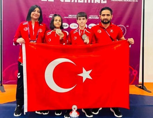 Siirtli milli güreşçiler Avrupa Şampiyonası'ndan 2 madalyayla döndü