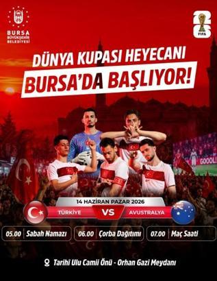Bursa’da Dünya Kupası heyecanı dev ekranda yaşanacak