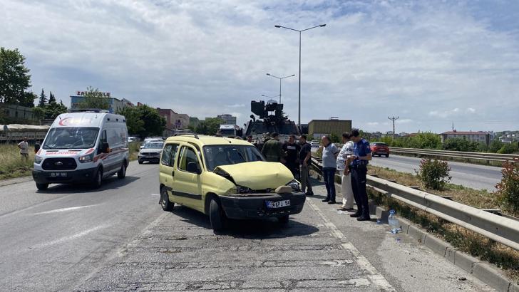 Zırhlı araç ile hafif ticari araç çarpıştı; 1 yaralı