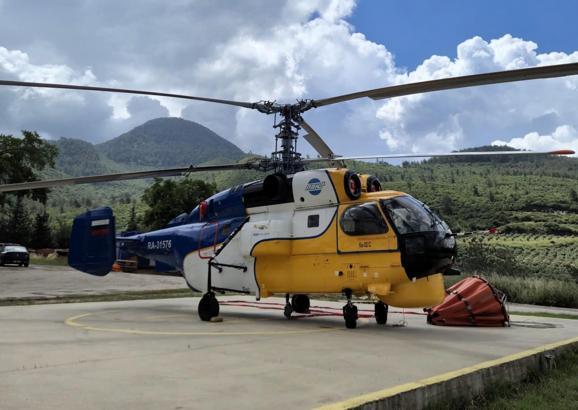 Osmaniye’de yangın helikopteri göreve hazır