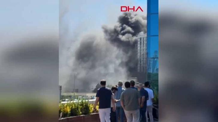 Maltepe'de inşaatta yangın çıktı