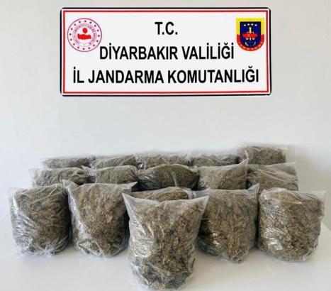 Diyarbakır’da son bir haftada 38,5 kilo esrar ele geçirildi