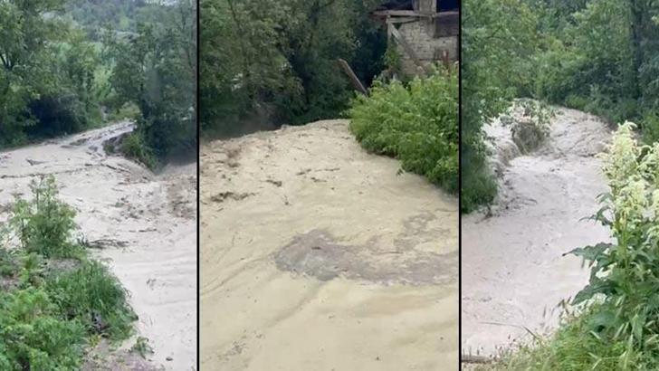 Şiddetli yağışın ardından dereler taştı, tarım arazileri su altında kaldı