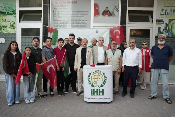 Bafra'da Gazze Konvoyu için basın açıklaması