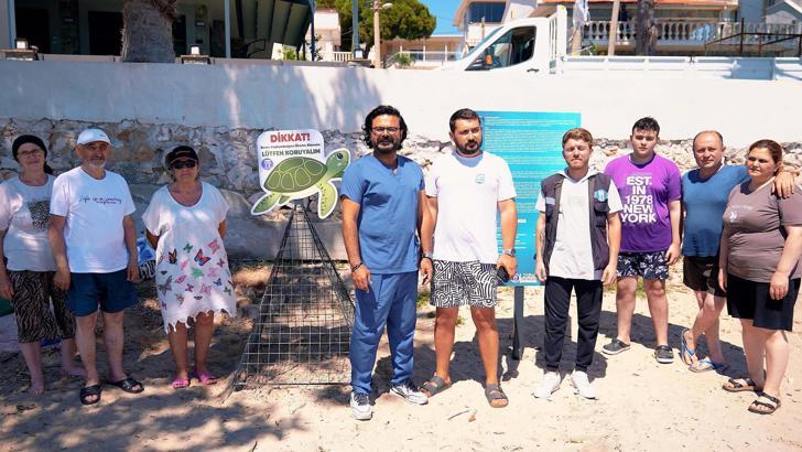 Didim'de caretta caretta yuvaları koruma altına alındı
