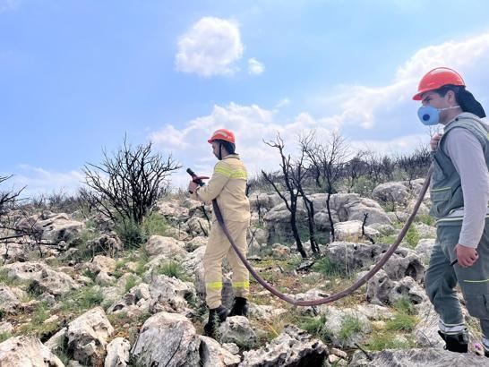 Silifke'de orman yangını tatbikatı