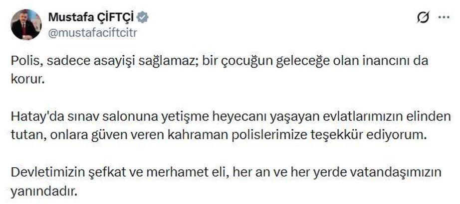 Hatay’da öğrencileri polis ekipleri LGS’ye yetiştirdi (2)