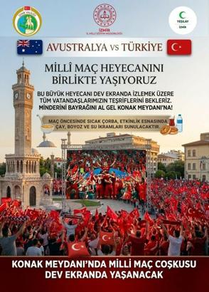İzmir'de milli maç heyecanı ve Yeşilay Bisiklet Turu aynı günde