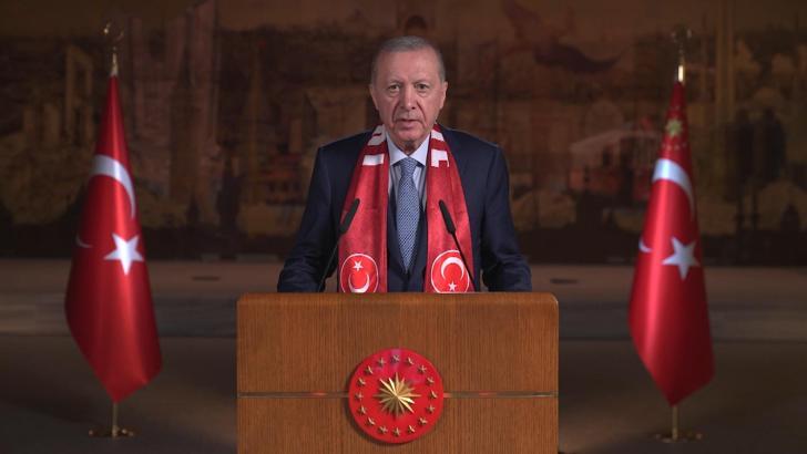 Cumhurbaşkanı Erdoğan, A Milli Futbol Takımı için video mesaj yayınladı