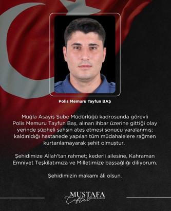 Muğla'da KADES ihbarına giden polis memuru silahlı saldırıda şehit oldu (3)