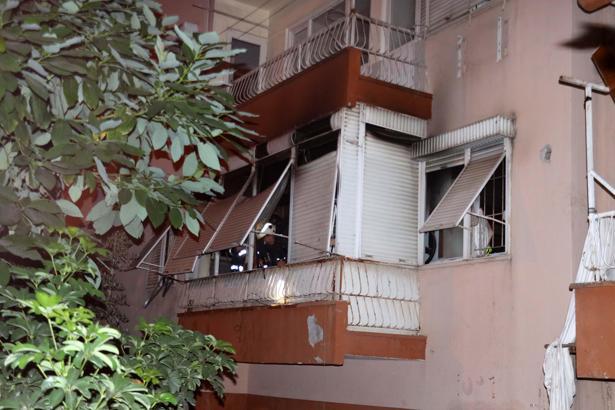 Kentsel dönüşümdeki apartmanda yangın
