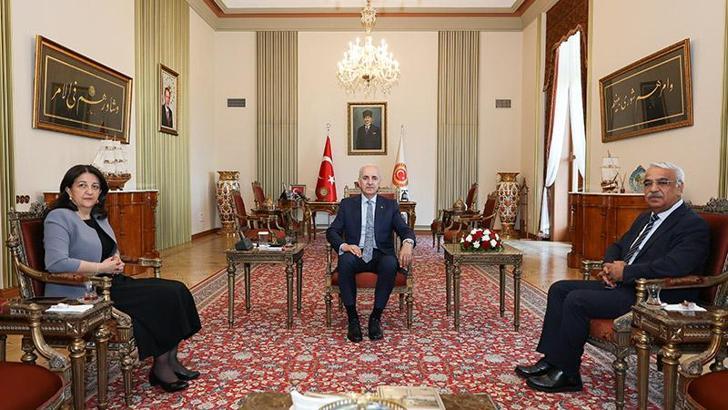 TBMM Başkanı Kurtulmuş, DEM Parti İmralı heyetini kabul etti