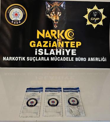 Gaziantep’te uyuşturucu operasyonuna 2 gözaltı