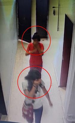 Evlerin kapılarını yoklayıp açmaya çalışan şüpheliler kamerada