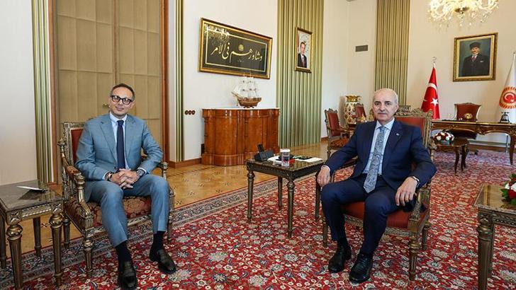 TBMM Başkanı Kurtulmuş, TÜRKPA Genel Sekreteri Hasan'ı kabul etti