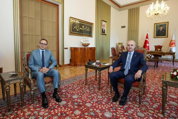 TBMM Başkanı Kurtulmuş, TÜRKPA Genel Sekreteri Hasan'ı kabul etti