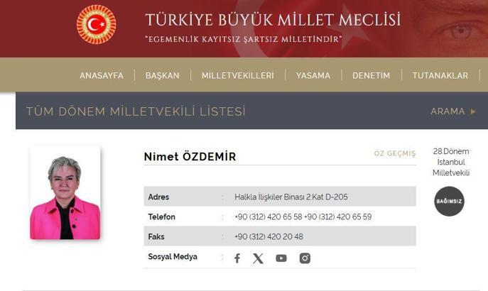 CHP İstanbul Milletvekili Nimet Özdemir partisinden istifa etti