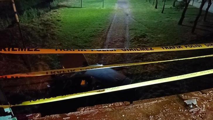 Bursa'da otomobil dere yatağına uçtu: 1 yaralı
