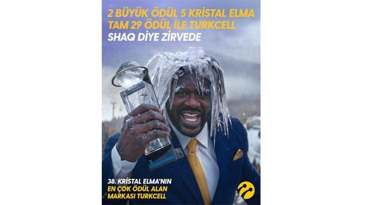 Turkcell’in Shaq diye 5G reklamına Kristal Elma’dan 5 Kristal Elma, 2 Büyük Ödül