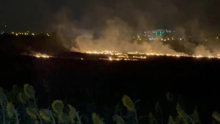 Osmaniye'de anız yangını
