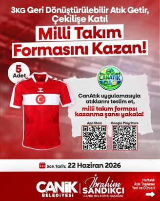 Canik Belediyesi, atık getirene milli takım forması hediye ediyor