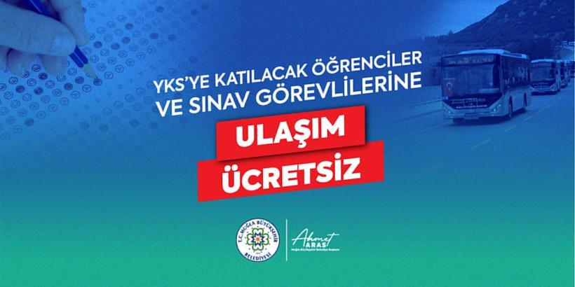 Muğla'da öğrenciler ve sınav görevlilerine ücretsiz ulaşım desteği