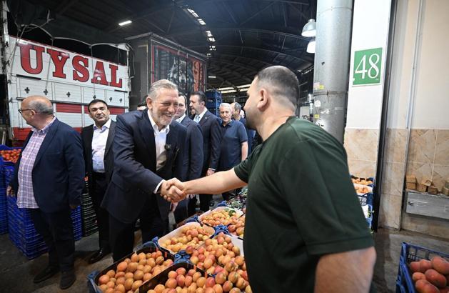 BTSO Başkanı İbrahim Burkay’dan Bursa Kent Hali’ne ziyaret