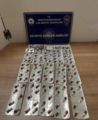 Edirne’de 115 sentetik ecza ele geçirildi; 1 gözaltı