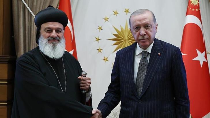Cumhurbaşkanı Erdoğan, Süryani Ortodoks Kilisesi Patriği'ni kabul etti