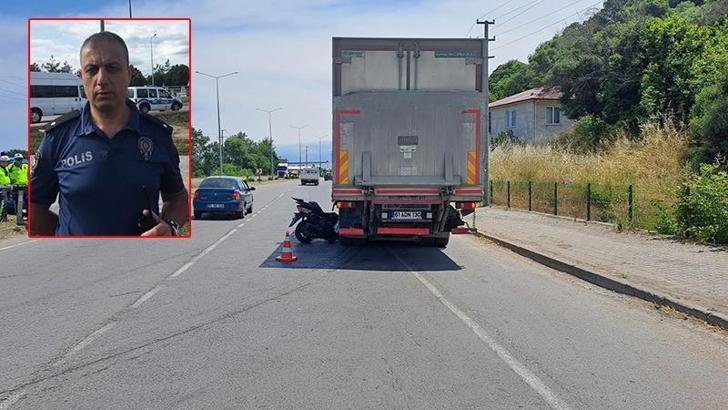 Kamyonla çarpışan motosikletin sürücüsü, emekli komiser yardımcısı öldü