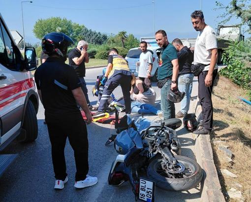 TIR ile çarpışan motosikletin sürücüsü ağır yaralandı