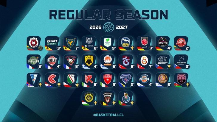 Basketbol Şampiyonlar Ligi'nin 11'inci sezonunda Galatasaray ve Trabzonspor yer alacak