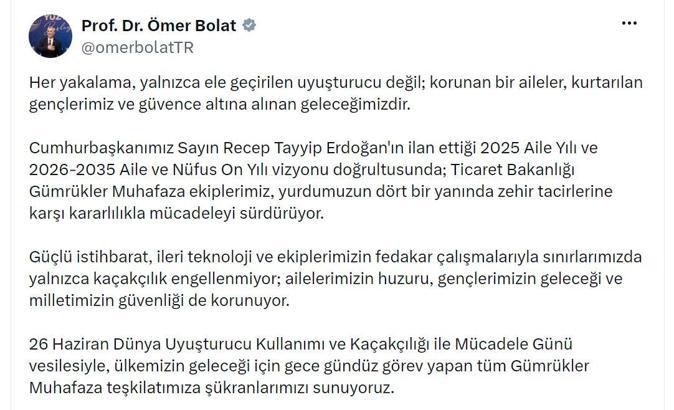 Ticaret Bakanlığı: Yılın ilk 6 ayında gümrüklerde 36 ton uyuşturucu ele geçirildi (2)