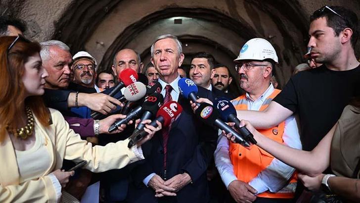 Mansur Yavaş, Mamak Metrosu'nda incelemelerde bulundu