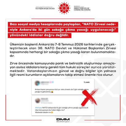 DMM: Sokağa çıkma yasağı iddiaları doğru değildir