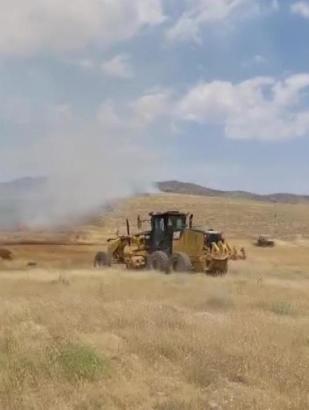 Gercüş'te çıkan anız yangını söndürüldü