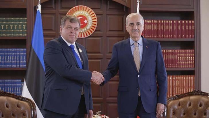TBMM Başkanı Kurtulmuş, Estonya Parlamentosu Başkanı Hussar ile görüştü