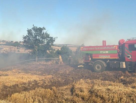Edirne’de 2 dekar buğday ekili alan yandı