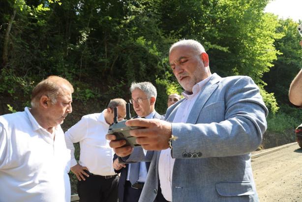 Başkan Sandıkçı çalışmaları dronla yerinde inceleme